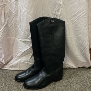 Frye Black Leather Knee-High Boots